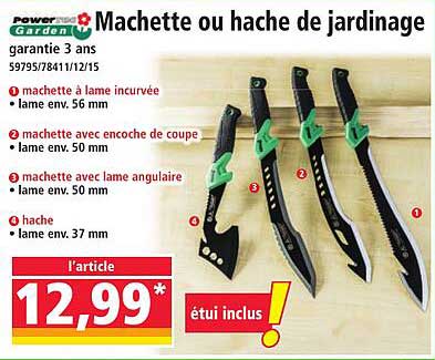 Machette ou hache de jardinage