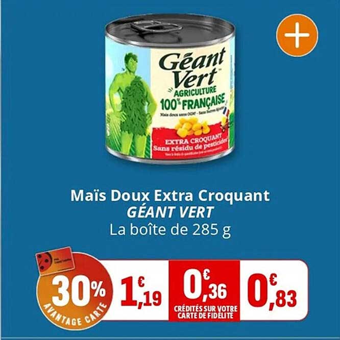 Maïs Doux Extra Croquant GÉANT VERT