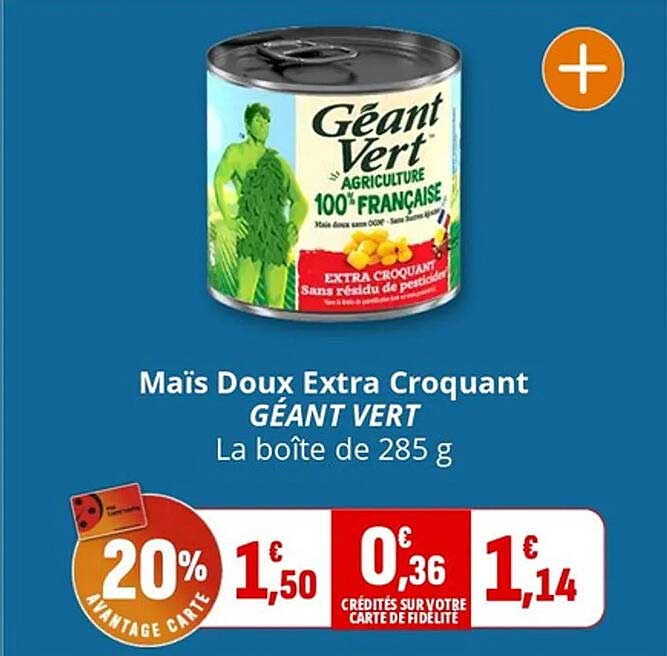Maïs Doux Extra Croquant GÉANT VERT