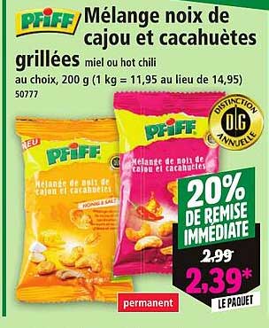 Mélange noix de cajou et cacahuètes grillées