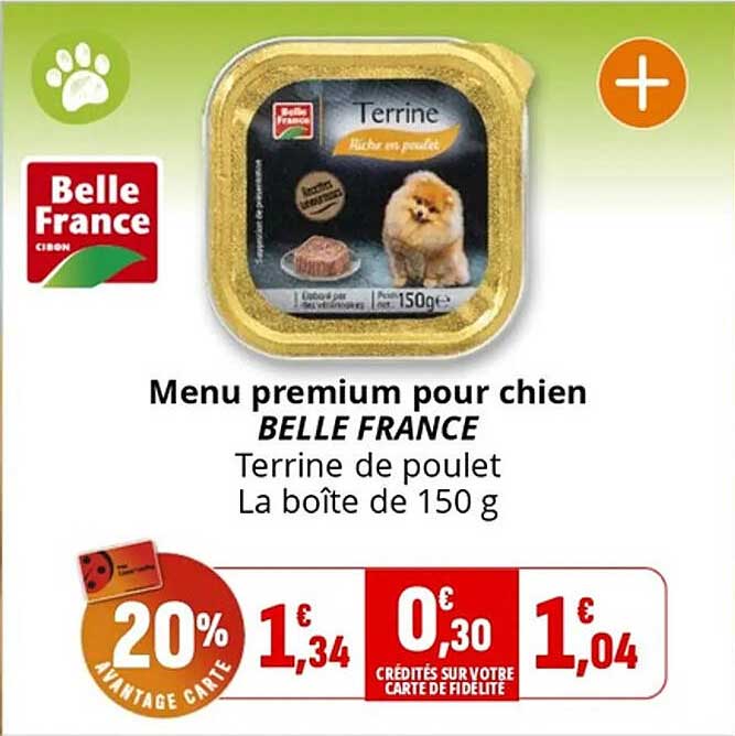 Menu premium pour chien BELLE FRANCE