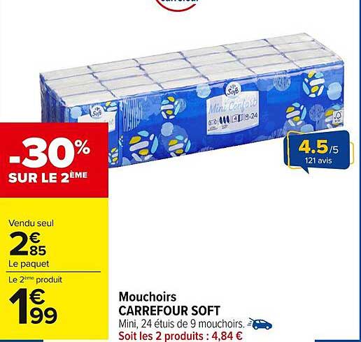 Mouchoirs CARREFOUR SOFT