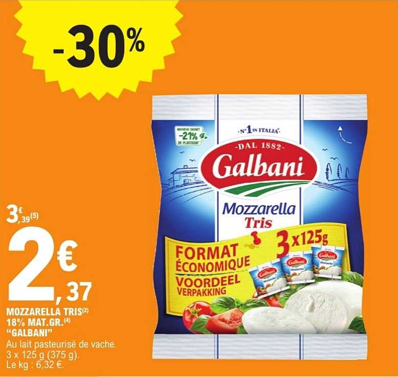 Mozzarella Tris Galbani -30%