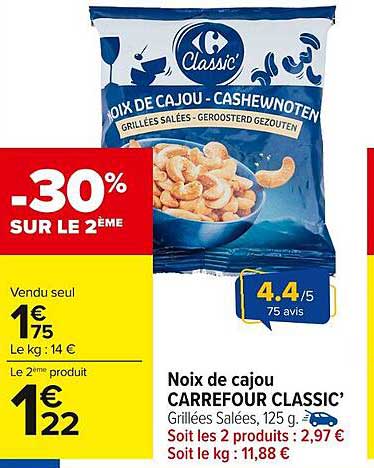 Noix de cajou CARREFOUR CLASSIC’