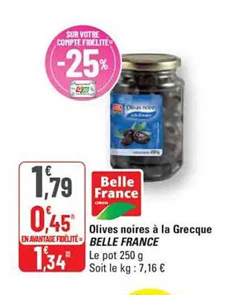 Olives noires à la Grecque BELLE FRANCE