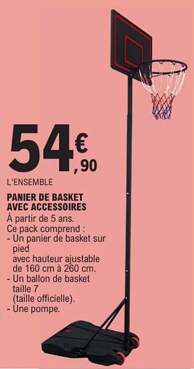 PANIER DE BASKET AVEC ACCESSOIRES