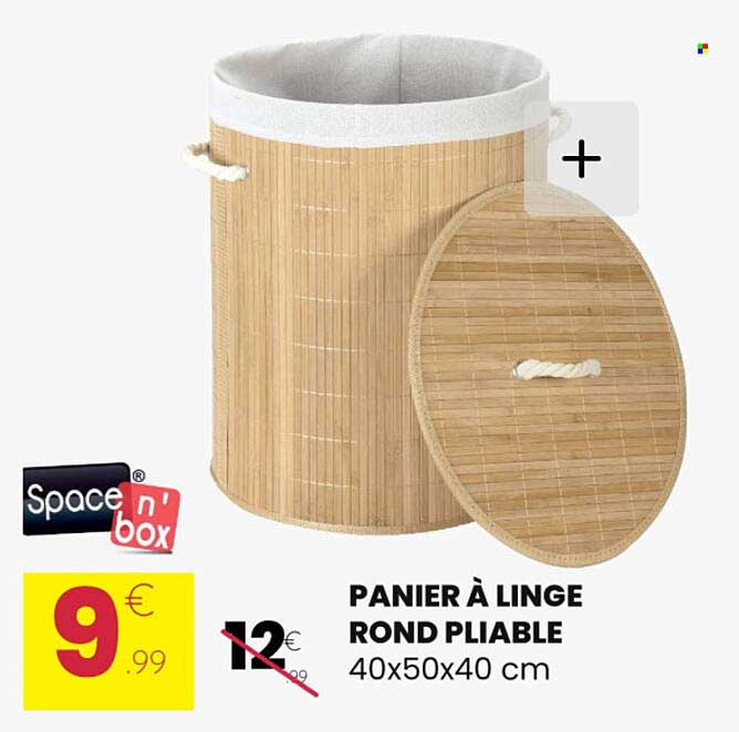PANIERS À LINGE ROND PLIABLE