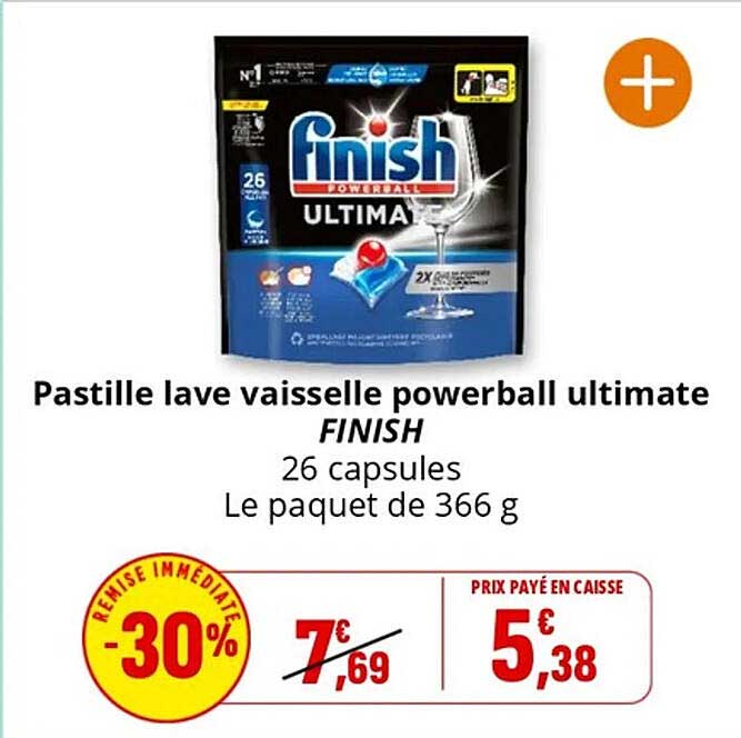 Pastille lave vaisselle powerball ultimate FINISH