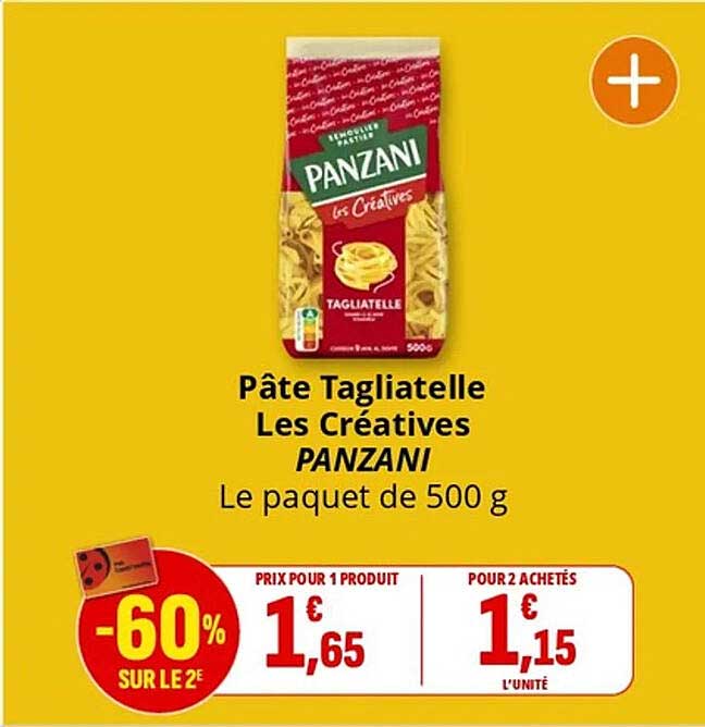 Pâte Tagliatelle Les Créatives PANZANI Le paquet de 500 g