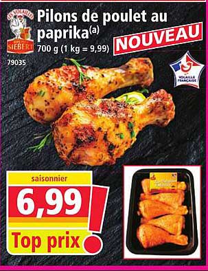 Pilons de poulet au paprika