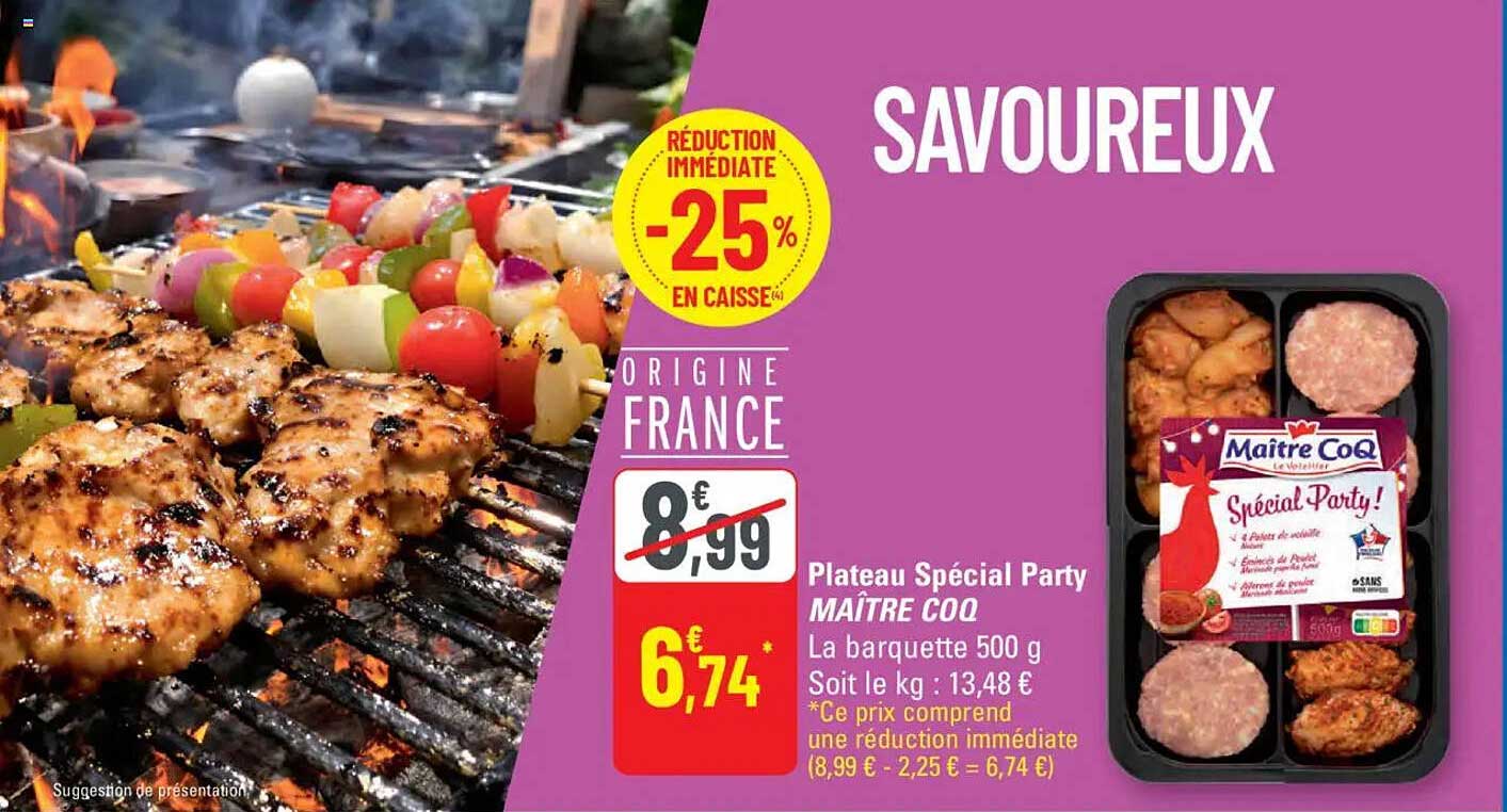 Plateau Spécial Party MAÎTRE COQ