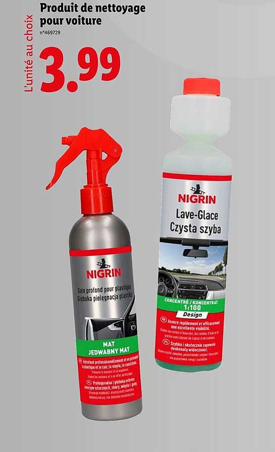 Produit de nettoyage pour voiture