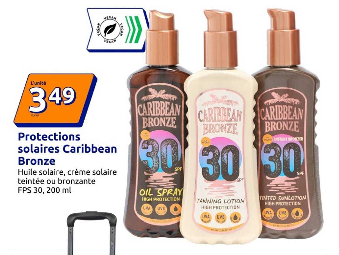 Protections solaires Caribbean Bronze