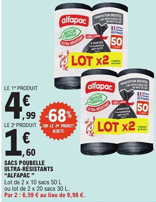 SACS POUBELLE ULTRA-RÉSISTANTS “ALFAPAC”