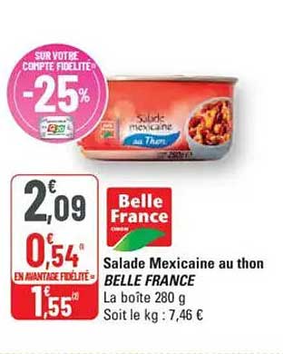 Salade Mexicaine au thon BELLE FRANCE