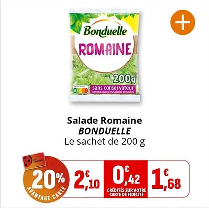 Salade Romaine BONDUELLE - Le sachet de 200 g
