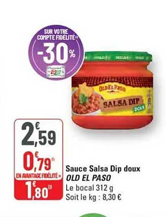 Sauce Salsa Dip doux OLD EL PASO