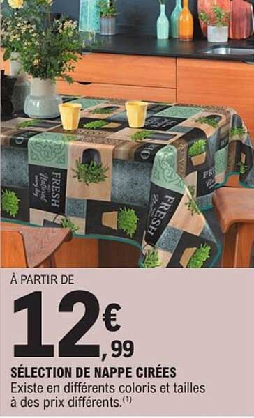 SÉLECTION DE NAPPE CIRÉES