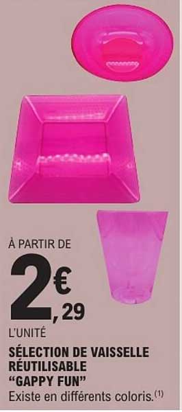 SÉLECTION DE VAISSELLE RÉUTILISABLE "GAPPY FUN"
