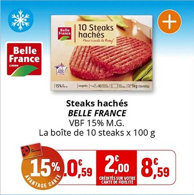 Steaks hachés BELLE FRANCE