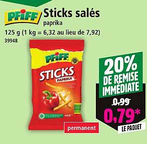 Sticks salés paprika