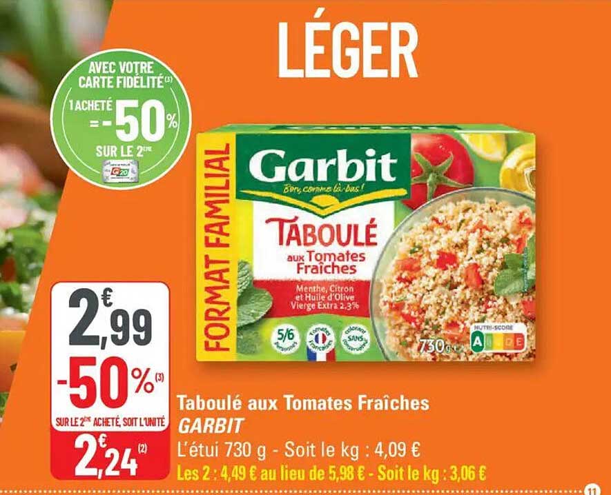 Taboulé aux Tomates Fraîches GARBIT