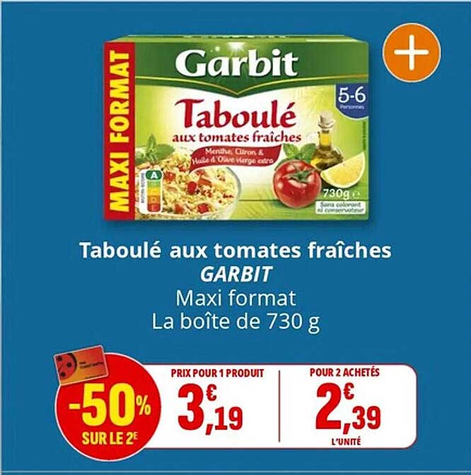 Taboulé aux tomates fraîches GARBIT