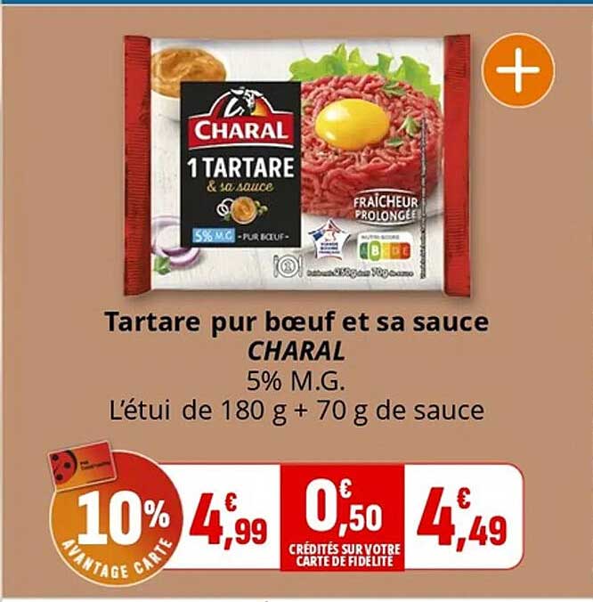Tartare pur bœuf et sa sauce CHARAL