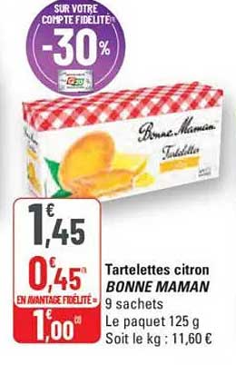 Tartelettes citron BONNE MAMAN
