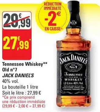 Tennessee Whiskey** Old n°7 JACK DANIEL'S 40% vol.