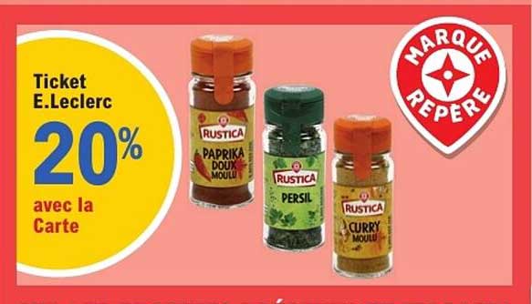 Ticket E.Leclerc 20% avec la Carte