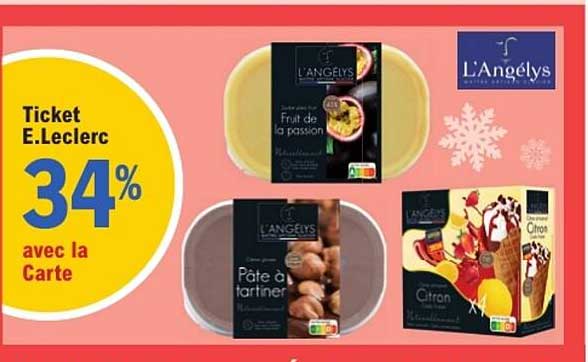 Ticket E.Leclerc 34% avec la Carte