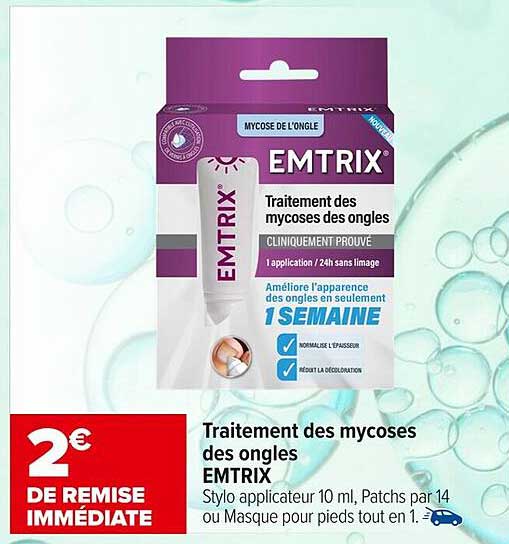 Traitement des mycoses des ongles EMTRIX