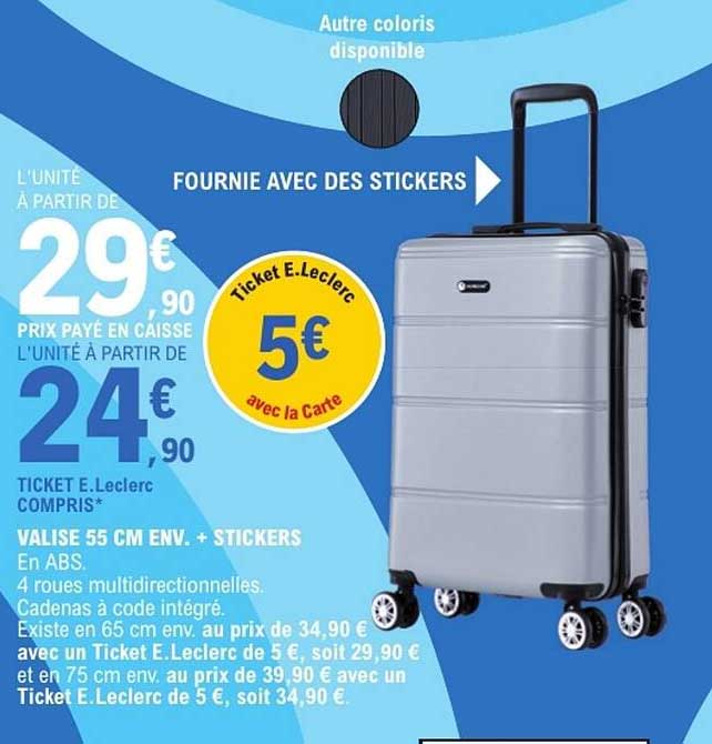VALISE 55 CM ENV. + STICKERS