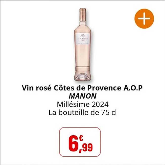 Vin rosé Côtes de Provence A.O.P MANON