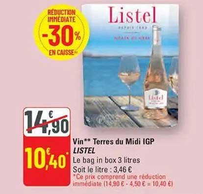 Vin** Terres du Midi IGP LISTEL