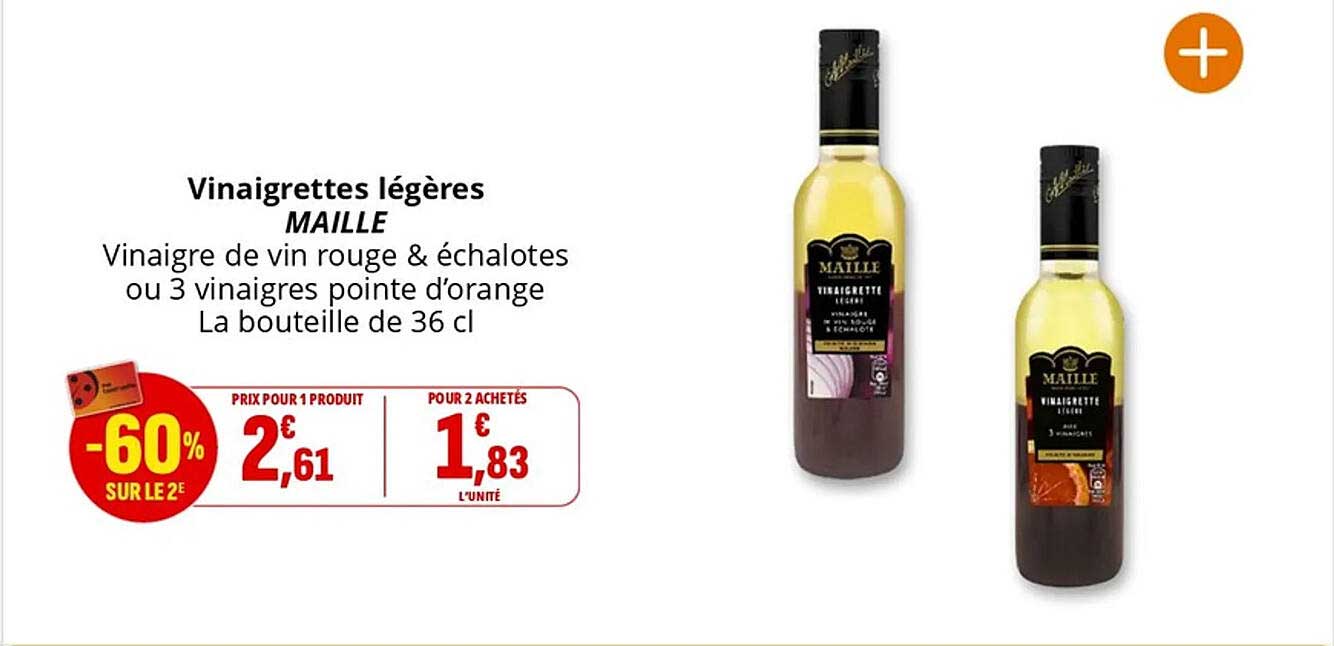 Vinaigrettes légères MAILLE