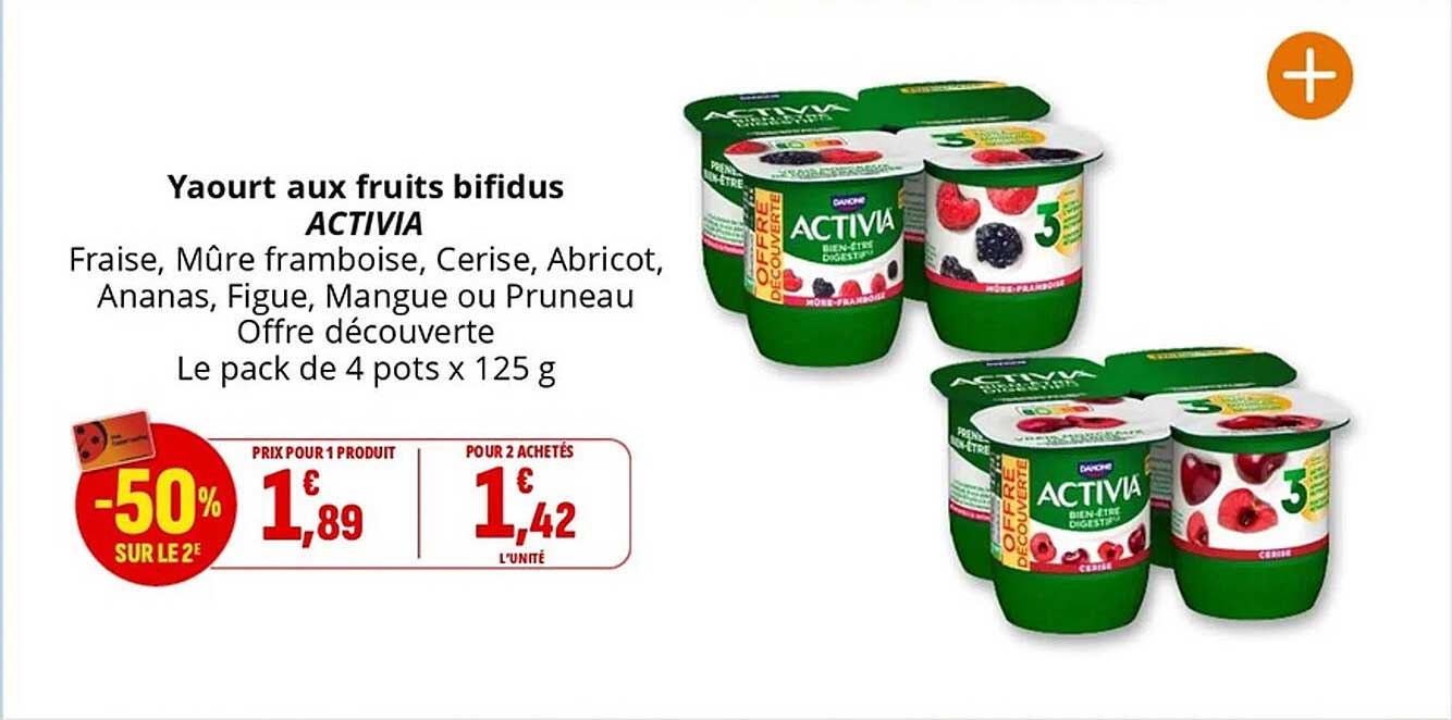 Yaourt aux fruits bifidus ACTIVIA