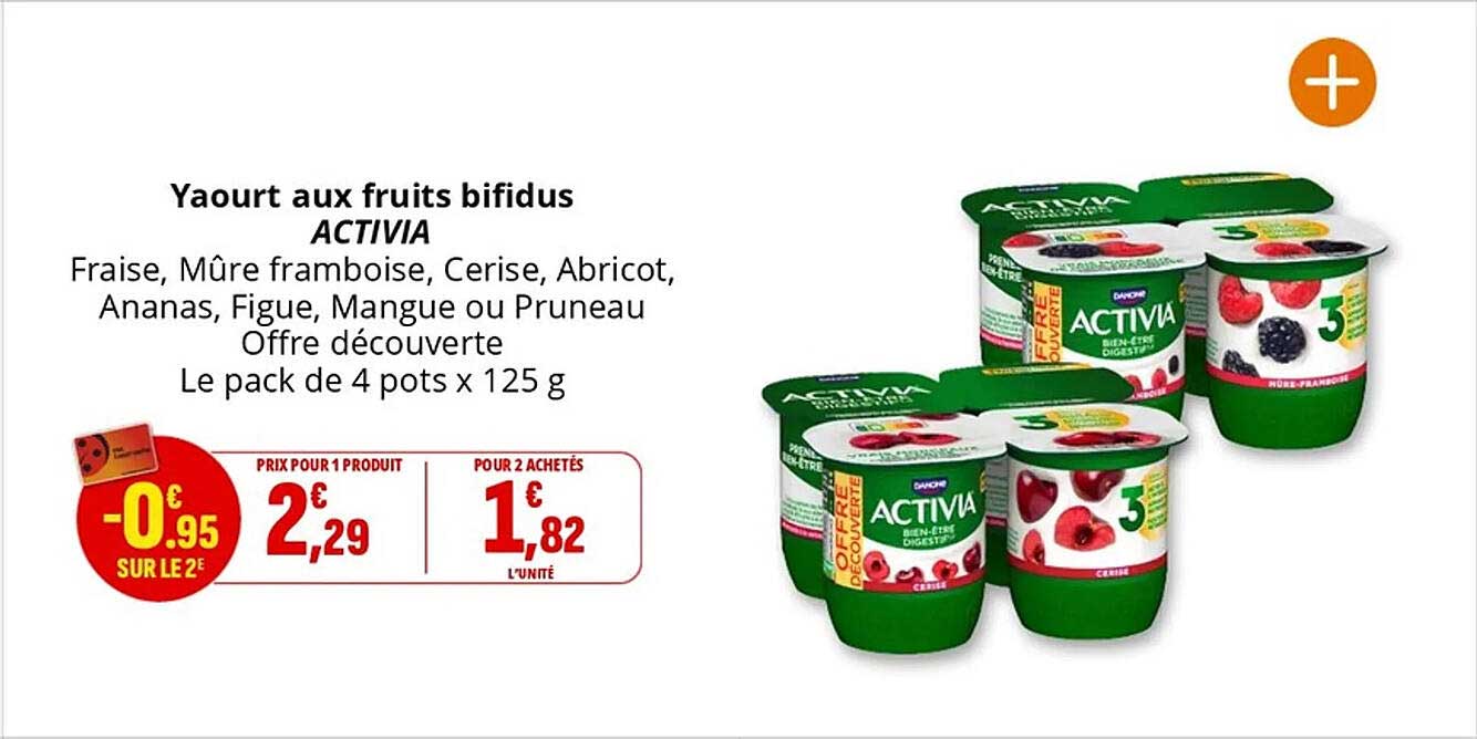 Yaourt aux fruits bifidus ACTVIA