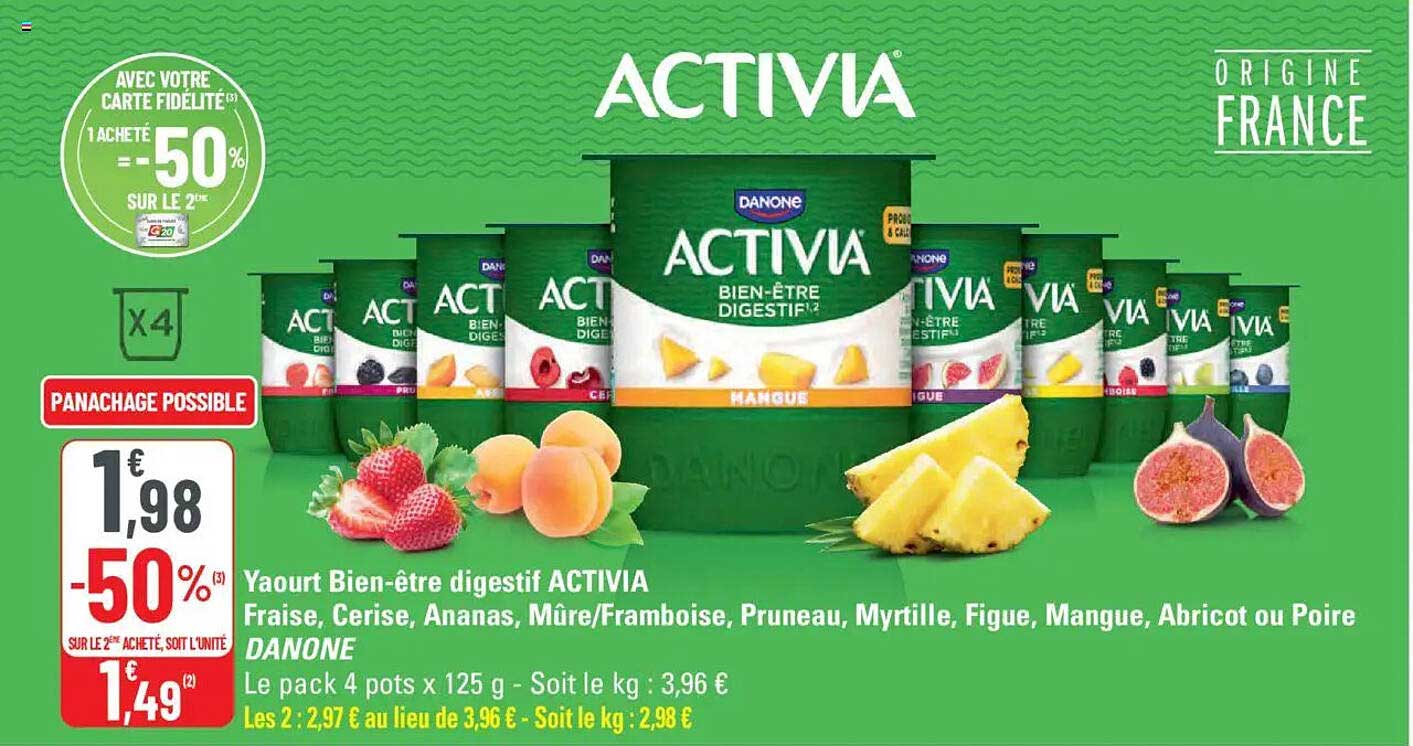 Yaourt Bien-être digestif ACTIVIA