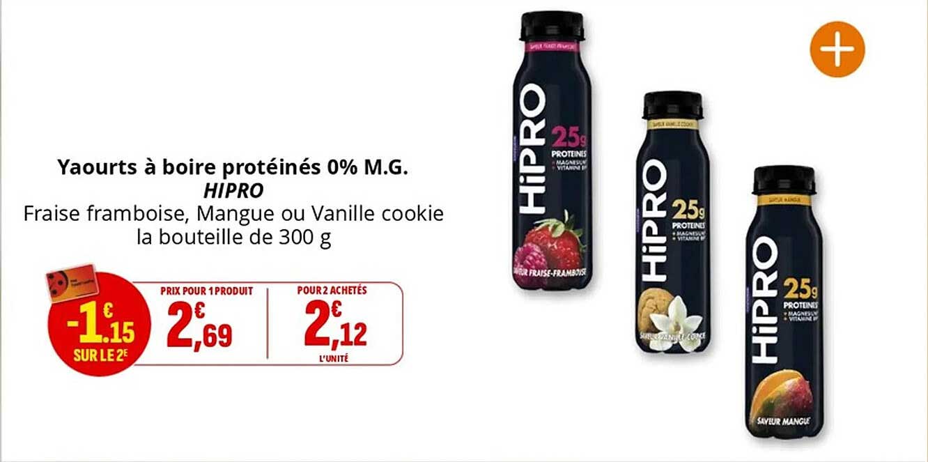 Yaourts à boire protéinés 0% M.G. HIPRO