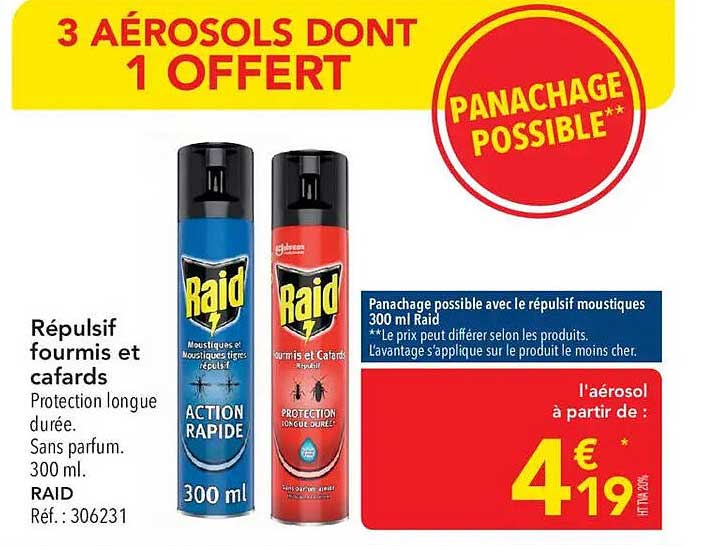 3 AÉROSOLS DONT 1 OFFERT