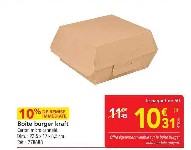 Boîte burger kraft