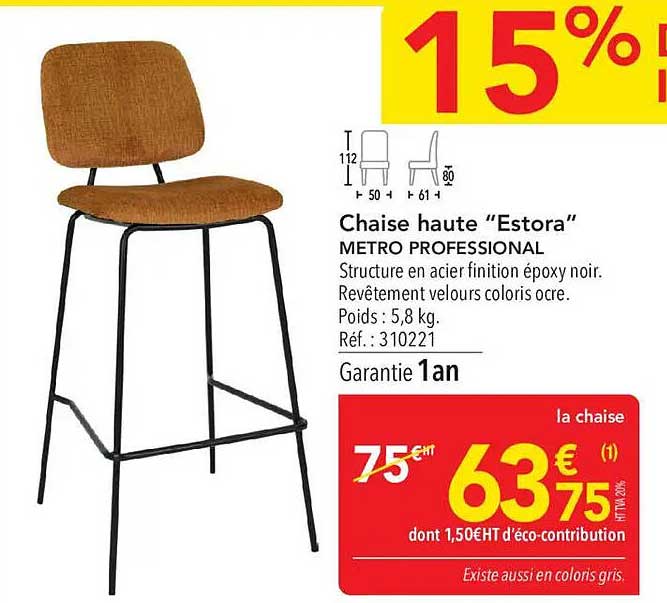 Chaise haute “Estora”