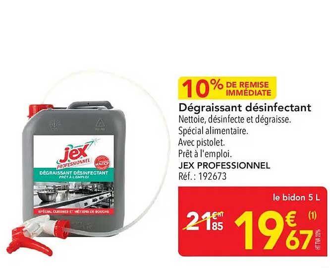 Détergent désinfectant JEX PROFESSIONNEL