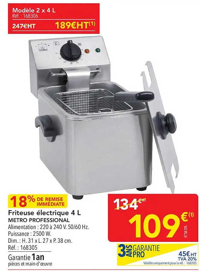 Friteuse électrique 4 L METRO PROFESSIONAL