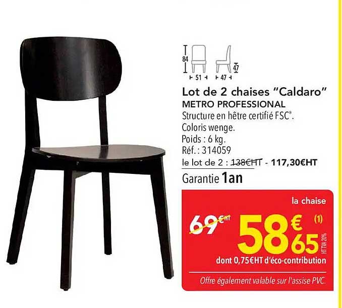 Lot de 2 chaises “Caldaro”