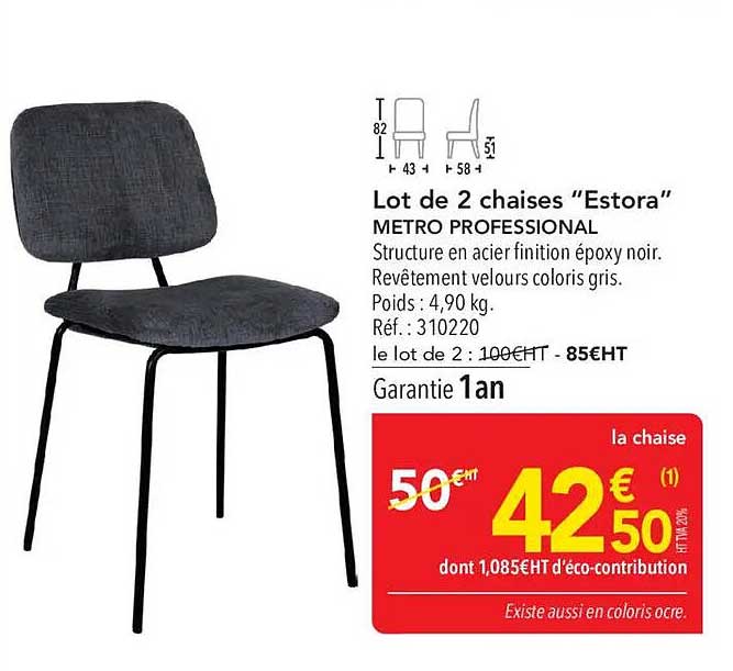 Lot de 2 chaises “Estora”