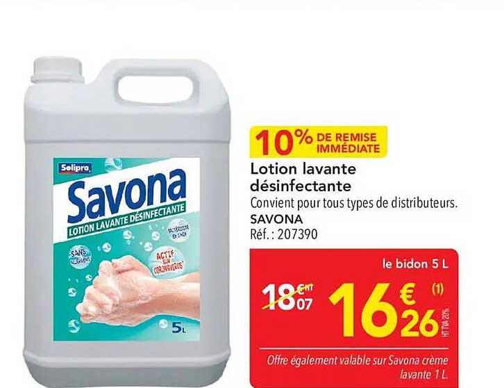 Lotion lavante désinfectante