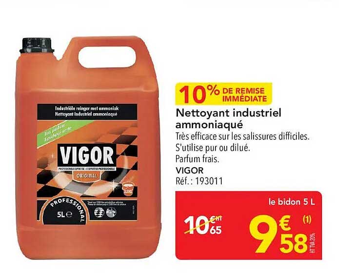 Nettoyant industriel ammoniaqué
